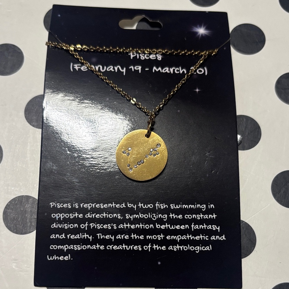 Gold Zodiac Pendant Necklace